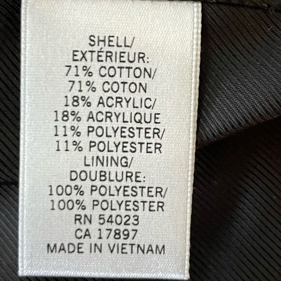 Banana Republic Tweed Cap Sleeve Blazer Black White Knit Front Button Tailored 2 - Picture 7 of 9